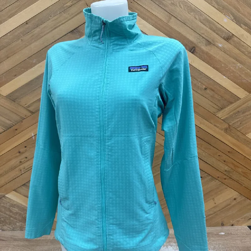 Patagonia - Women's R1 TechFace Grid Fleece Jacket - MSRP $215: Teal Blue-women-SM