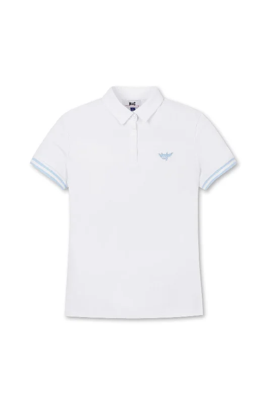 Women's ATHLETIC Flying WAACKY Pique Polo White