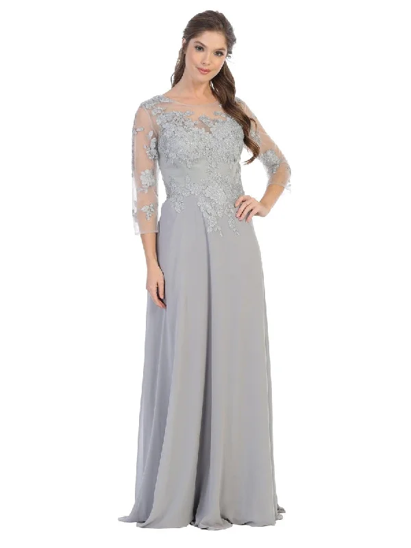 British Style Glitter evening dress Eva Fashion EV5164 Silver L Sale