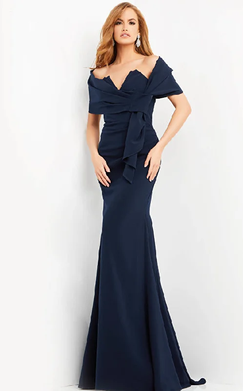 Casual Choice Mermaid silhouette dress Jovani 06403 Navy 24 Sale