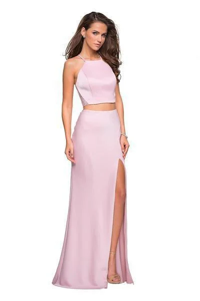 La Femme - 26926 Two Piece Embellished Lace Satin Sheath Dress