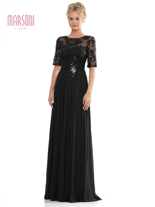 Fashion Touch A-line ball gown Marsoni M286 Charcoal Black 14 Sale