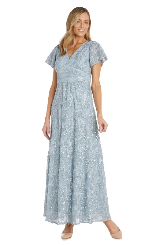 Fashion Must-have Elegant cocktail gown R&M Richards 1041 Light Blue 12 Sale