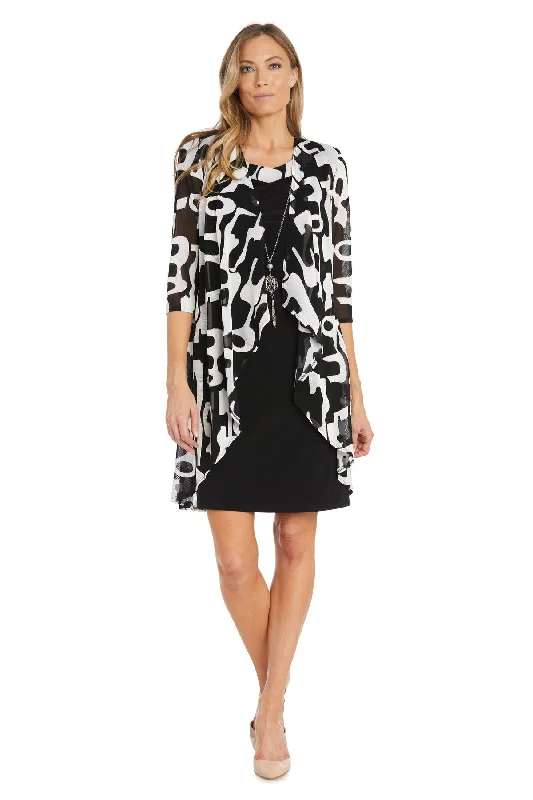 R&M Richards 1397 Mother of the Bride Short Printed Jacket Dress